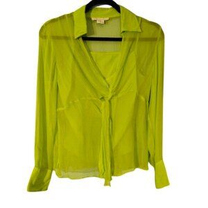 I.C.E sheer collared blouse with camisole